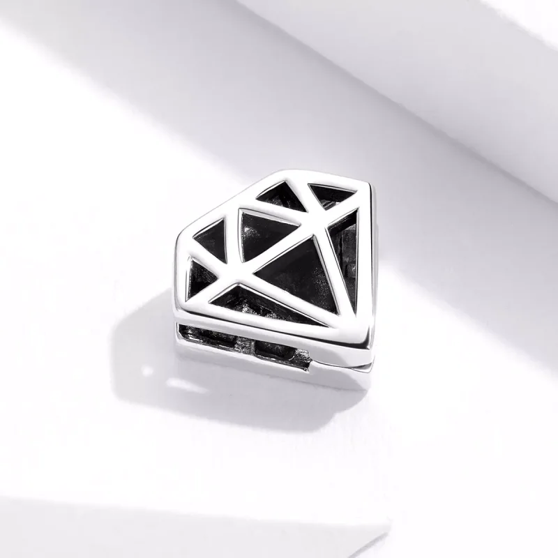 (immagine per) Charm Clip tipo Pandora Diamante semplice - SCX117 - Visualizza 2