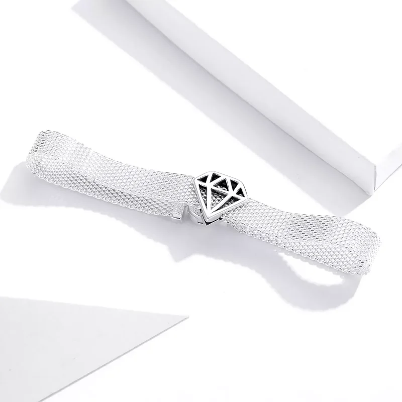 (immagine per) Charm Clip tipo Pandora Diamante semplice - SCX117 - Visualizza 3