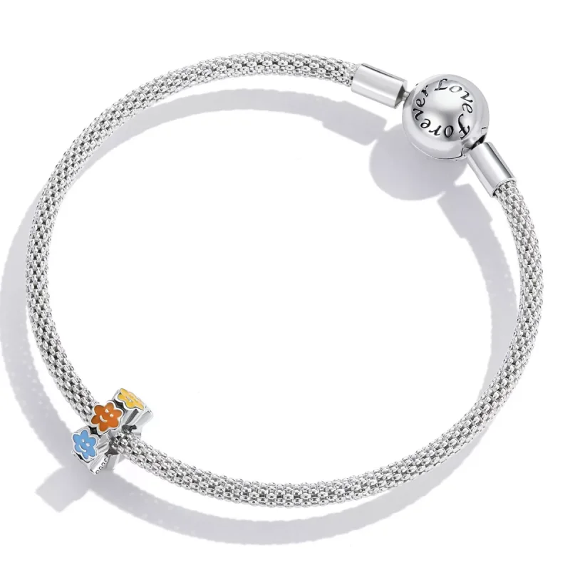 (immagine per) Charm Clip tipo Pandora Faccina sorridente nuvola colorata - SCC2188 - Visualizza 4