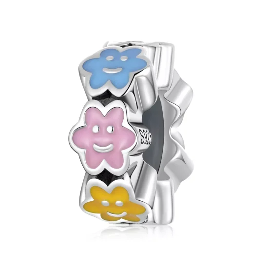 (immagine per) Charm Clip tipo Pandora Faccina sorridente nuvola colorata - SCC2188