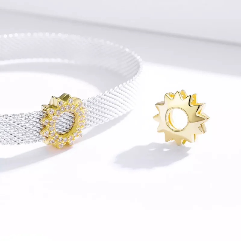 (immagine per) Charm Clip tipo Pandora Girasole - SCX107 - Visualizza 2