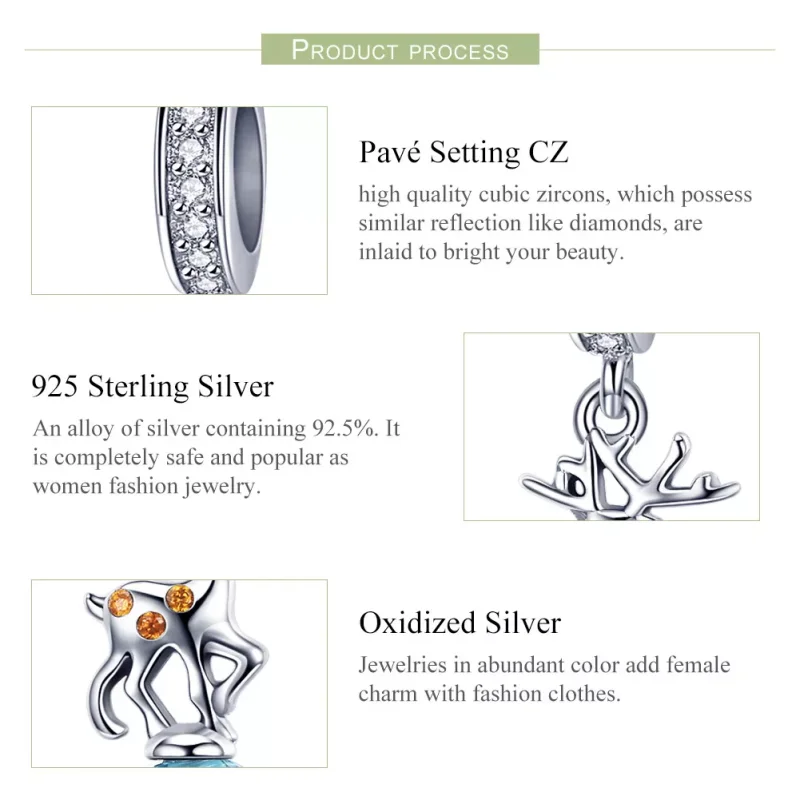 (immagine per) Charm Pendente tipo Pandora Alce - SCC1010 - Visualizza 6