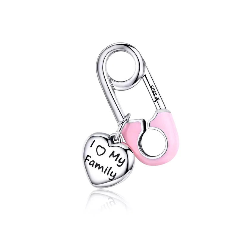 (immagine per) Charm Pendente tipo Pandora Amo la mia famiglia - SCC1145