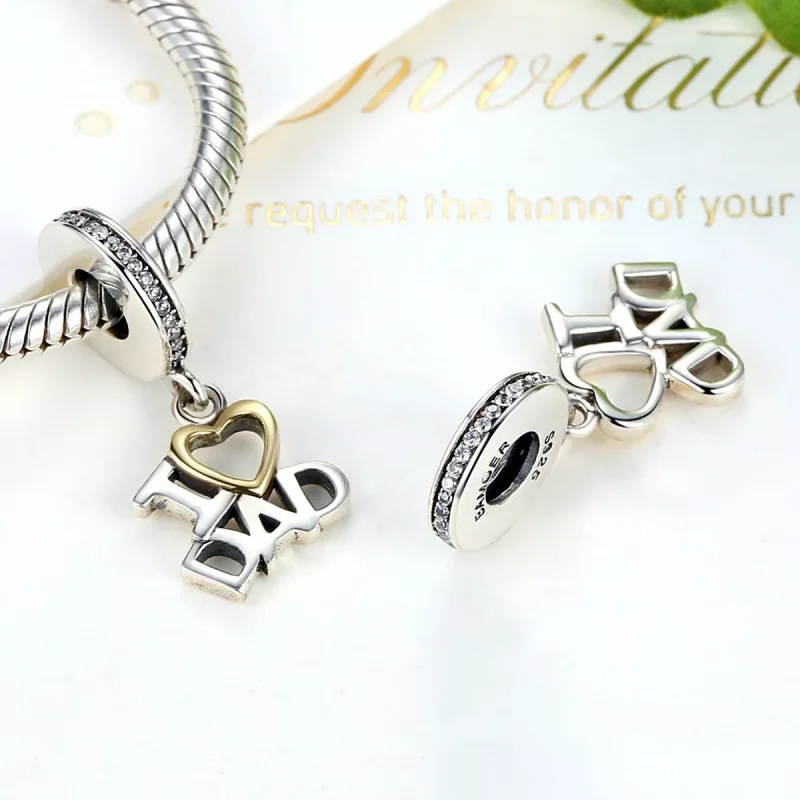 (immagine per) Charm Pendente tipo Pandora Amo papà - SCC052 - Visualizza 2