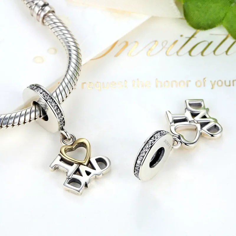 (immagine per) Charm Pendente tipo Pandora Amo papà - SCC052 - Visualizza 3