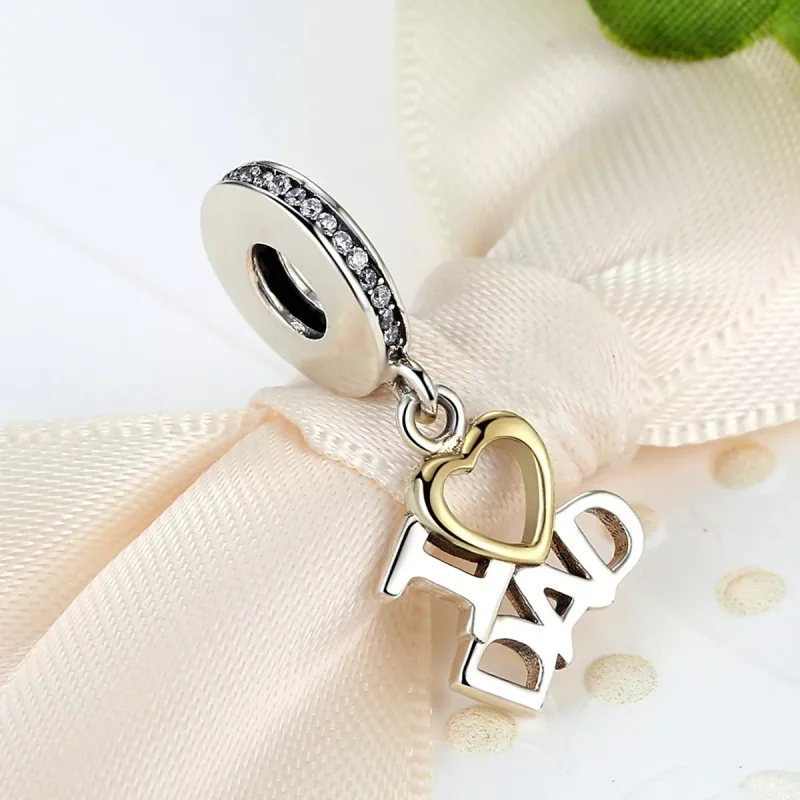 (immagine per) Charm Pendente tipo Pandora Amo papà - SCC052 - Visualizza 4