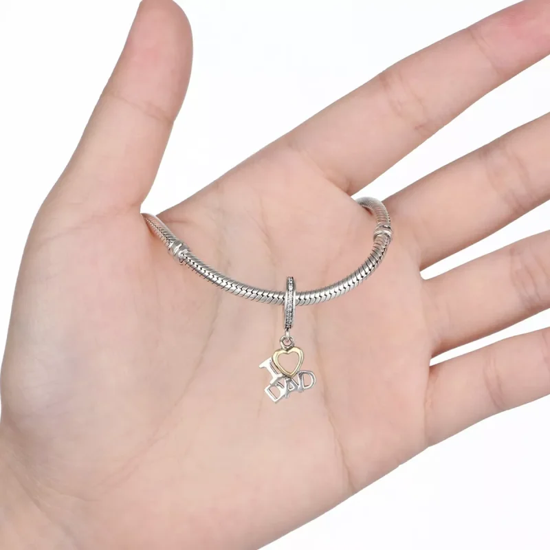 (immagine per) Charm Pendente tipo Pandora Amo papà - SCC052 - Visualizza 6