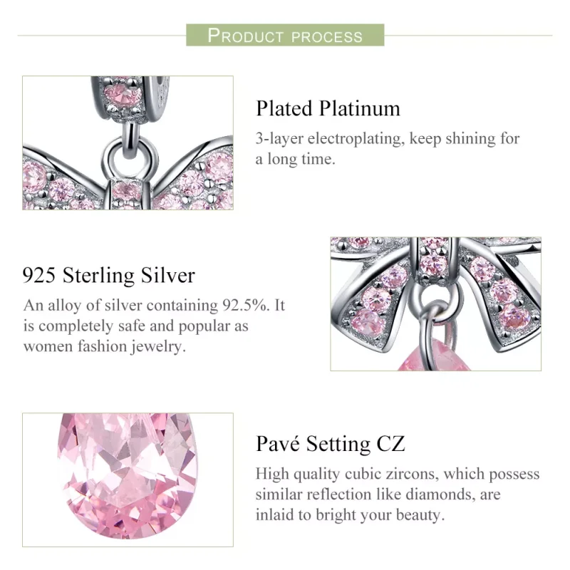 (immagine per) Charm Pendente tipo Pandora Arco rosa - SCC1074 - Visualizza 4