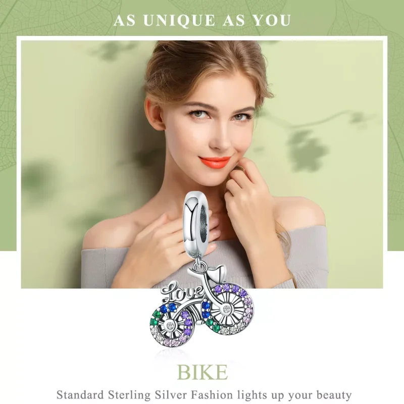(immagine per) Charm Pendente tipo Pandora Bicicletta - SCC1082 - Visualizza 2