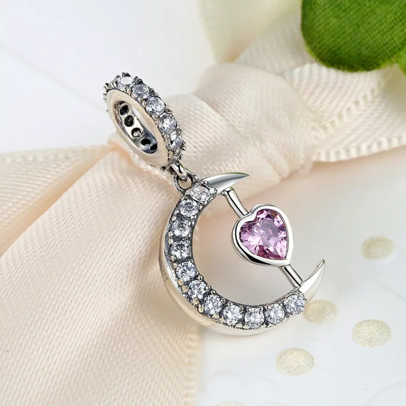 (immagine per) Charm Pendente tipo Pandora Cuore della luna - SCC040 - Visualizza 2