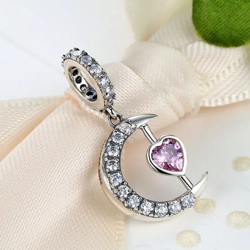(immagine per) Charm Pendente tipo Pandora Cuore della luna - SCC040 - Visualizza 4