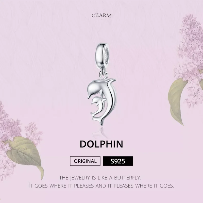 (immagine per) Charm Pendente tipo Pandora Delfino - SCC1206 - Visualizza 2