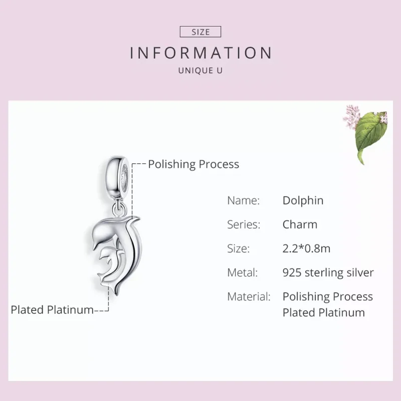 (immagine per) Charm Pendente tipo Pandora Delfino - SCC1206 - Visualizza 3