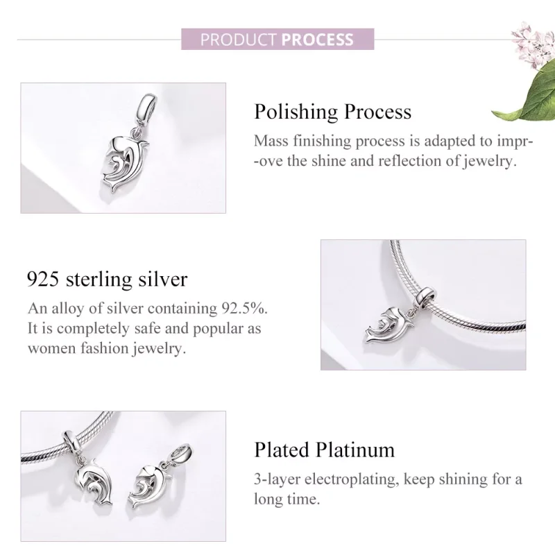 (immagine per) Charm Pendente tipo Pandora Delfino - SCC1206 - Visualizza 4