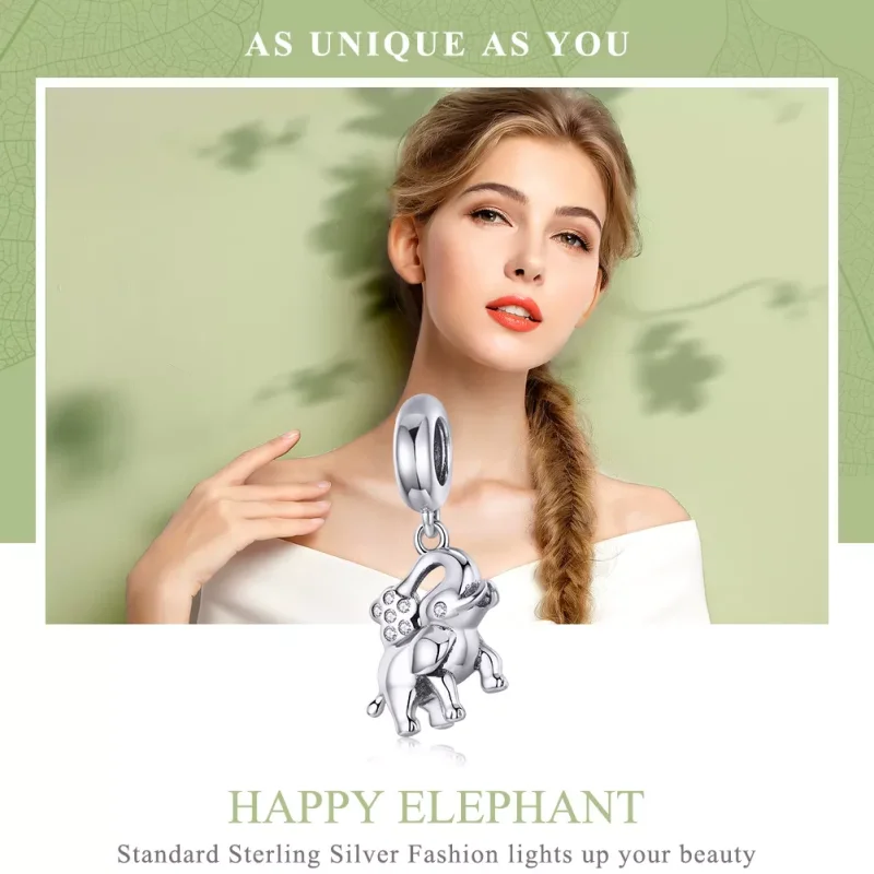 (immagine per) Charm Pendente tipo Pandora Felice elefante - SCC1059 - Visualizza 2