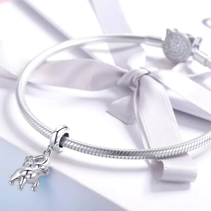 (immagine per) Charm Pendente tipo Pandora Felice elefante - SCC1059 - Visualizza 3