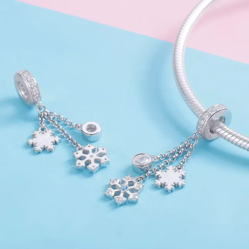 (immagine per) Charm Pendente tipo Pandora Fiocco di neve - SCC1020 - Visualizza 4
