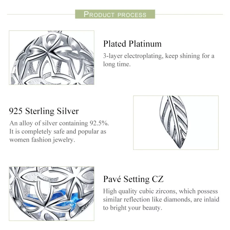(immagine per) Charm Pendente tipo Pandora Fiore conservato - SCC1123 - Visualizza 6