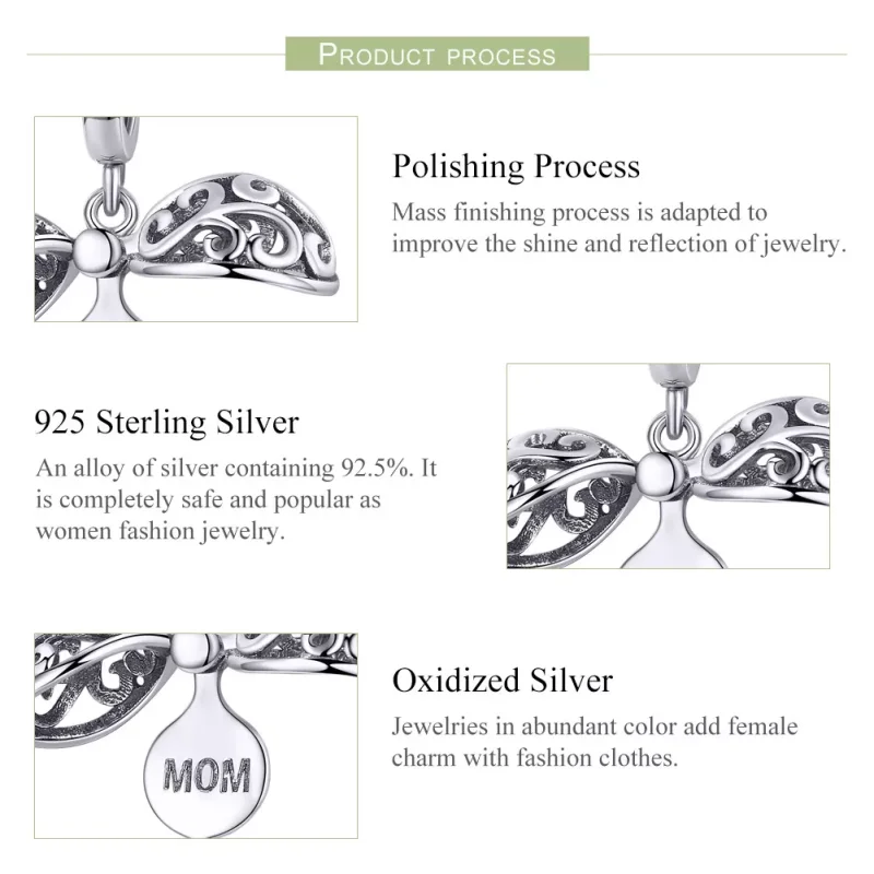 (immagine per) Charm Pendente tipo Pandora Gartitude per la mamma - SCC1008 - Visualizza 6