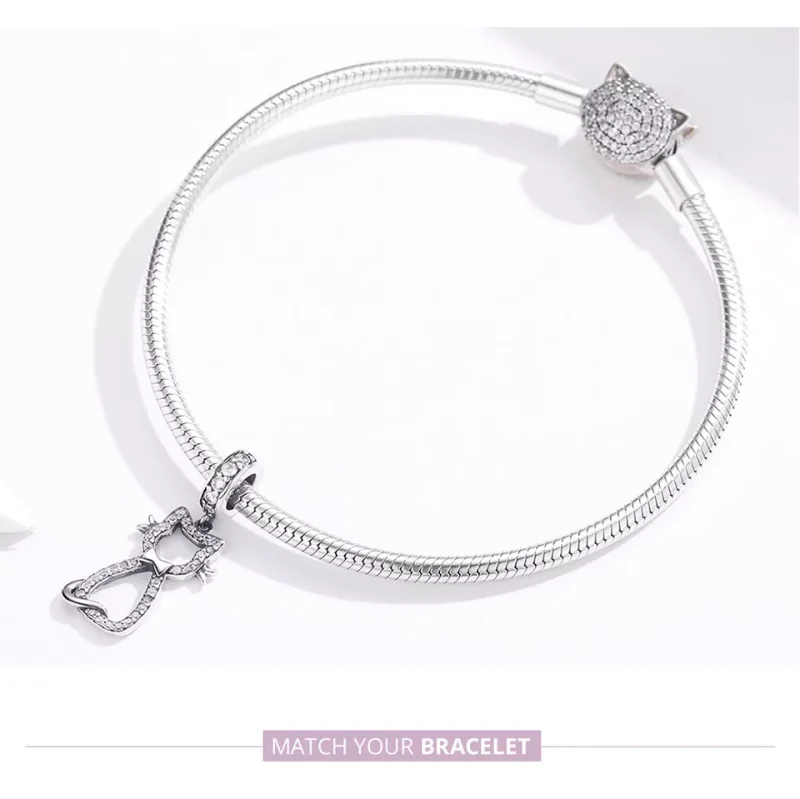 (immagine per) Charm Pendente tipo Pandora Gatto amorevole - SCC1162 - Visualizza 7