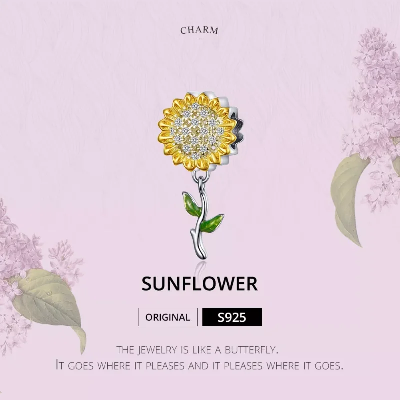 (immagine per) Charm Pendente tipo Pandora Girasole - SCC1211 - Visualizza 2