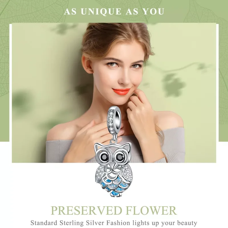 (immagine per) Charm Pendente tipo Pandora Gufo perpetuo - SCC1124 - Visualizza 2