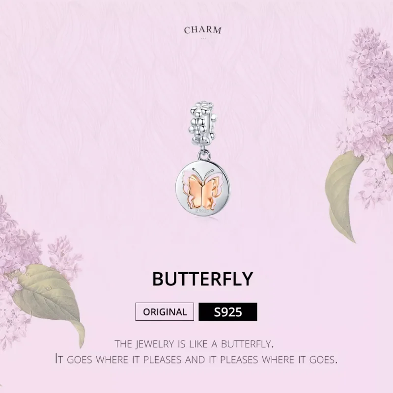 (immagine per) Charm Pendente tipo Pandora La farfalla - SCC1250 - Visualizza 2
