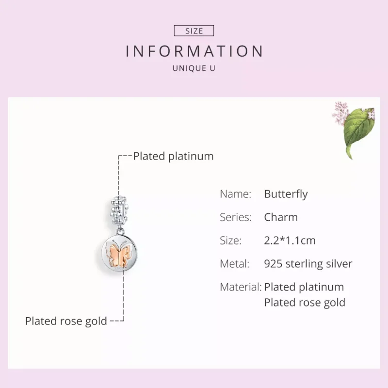 (immagine per) Charm Pendente tipo Pandora La farfalla - SCC1250 - Visualizza 3