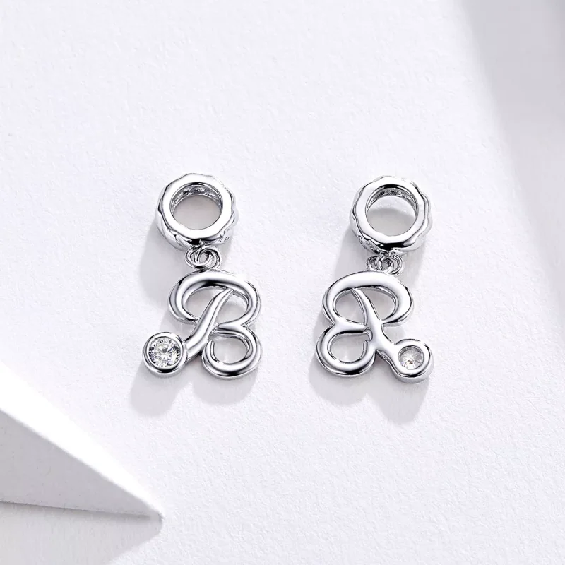 (immagine per) Charm Pendente tipo Pandora Lettera B - SCC1183-B - Visualizza 3