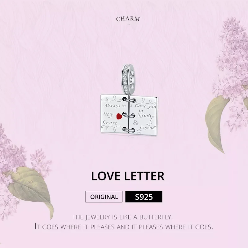 (immagine per) Charm Pendente tipo Pandora Lettera d'amore - SCC1262 - Visualizza 2