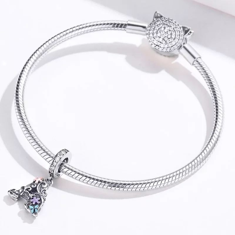 (immagine per) Charm Pendente tipo Pandora Lettera di fiori A - SCC1273 - Visualizza 4