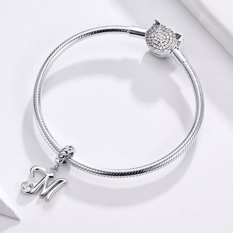 (immagine per) Charm Pendente tipo Pandora Lettera M - SCC1183-M - Visualizza 2