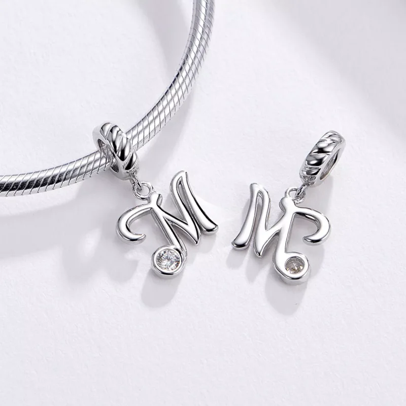 (immagine per) Charm Pendente tipo Pandora Lettera M - SCC1183-M - Visualizza 3