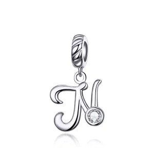 (immagine per) Charm Pendente tipo Pandora Lettera N - SCC1183-N