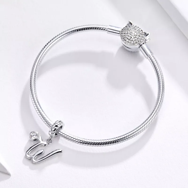 (immagine per) Charm Pendente tipo Pandora Lettera W - SCC1183-W - Visualizza 2