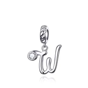 (immagine per) Charm Pendente tipo Pandora Lettera W - SCC1183-W