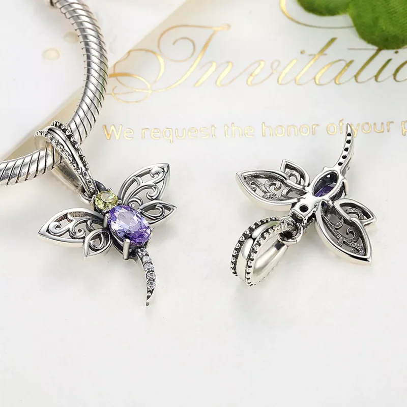 (immagine per) Charm Pendente tipo Pandora Libellula - SCC048 - Visualizza 4