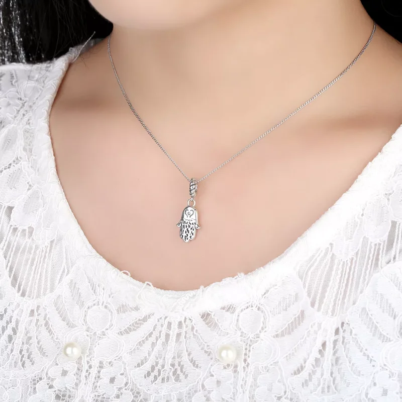 (immagine per) Charm Pendente tipo Pandora Mano di Hamsa - SCC031 - Visualizza 2