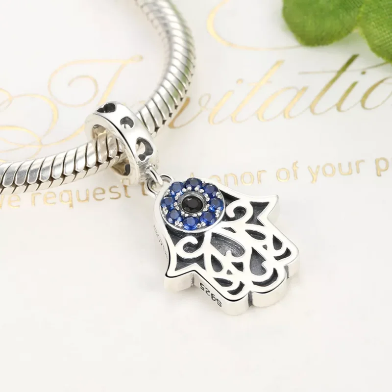(immagine per) Charm Pendente tipo Pandora Mano di Hamsa - SCC085 - Visualizza 2