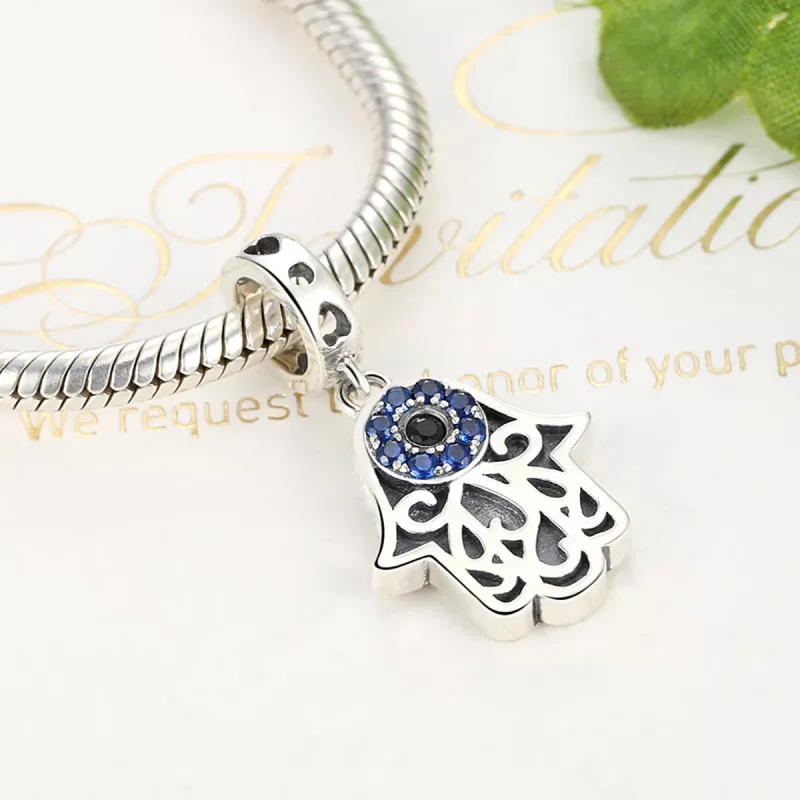 (immagine per) Charm Pendente tipo Pandora Mano di Hamsa - SCC085 - Visualizza 3