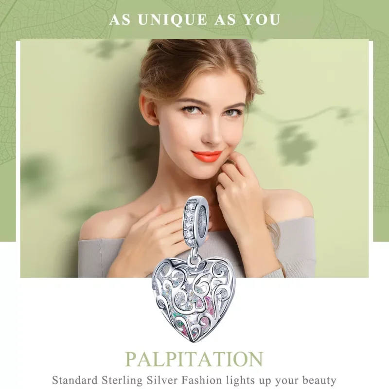 (immagine per) Charm Pendente tipo Pandora Palpitazione - SCC1126 - Visualizza 2