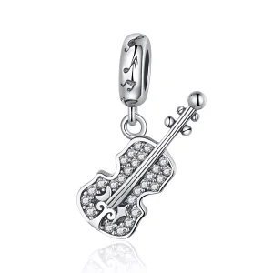 (immagine per) Charm Pendente tipo Pandora Pavé violino - SCC1078