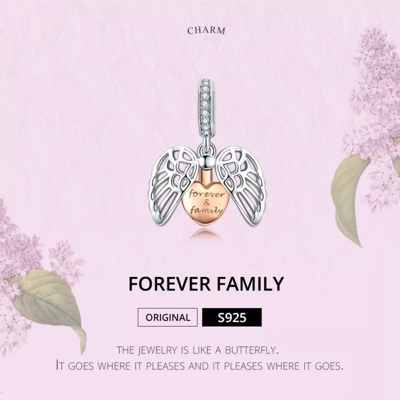 (immagine per) Charm Pendente tipo Pandora Per sempre e famiglia - SCC1299 - Visualizza 2