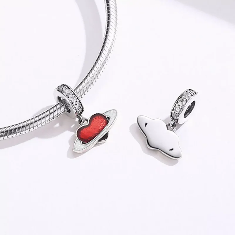 (immagine per) Charm Pendente tipo Pandora Pianeta d'amore - SCC1165 - Visualizza 3