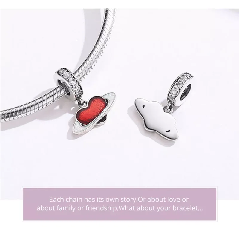(immagine per) Charm Pendente tipo Pandora Pianeta d'amore - SCC1165 - Visualizza 4