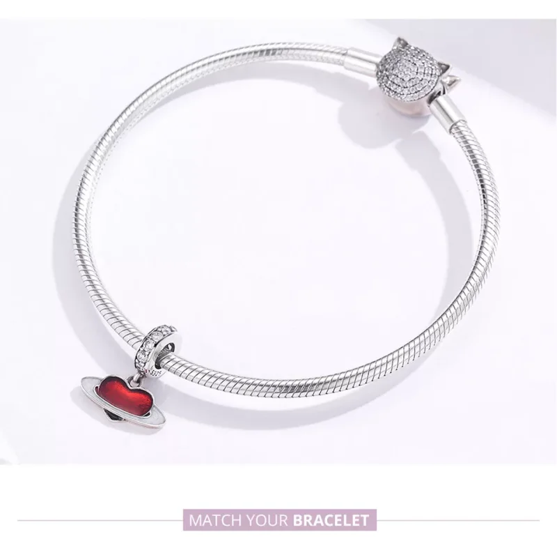 (immagine per) Charm Pendente tipo Pandora Pianeta d'amore - SCC1165 - Visualizza 7