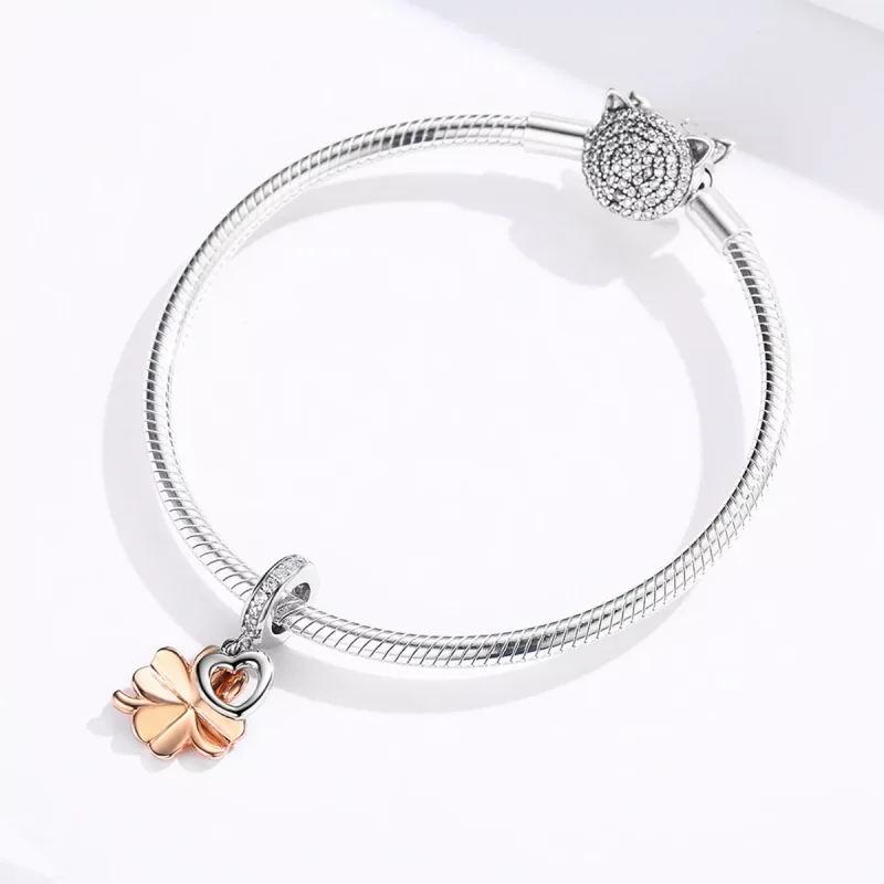 (immagine per) Charm Pendente tipo Pandora Quadrifoglio - SCC1238 - Visualizza 3