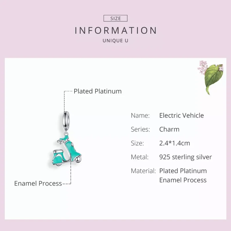 (immagine per) Charm Pendente tipo Pandora Scooter - SCC1201 - Visualizza 3