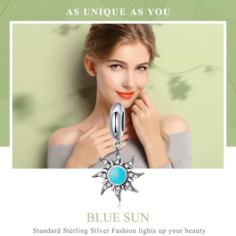 (immagine per) Charm Pendente tipo Pandora Sole Blu - SCC1068 - Visualizza 2