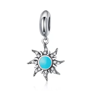 (immagine per) Charm Pendente tipo Pandora Sole Blu - SCC1068